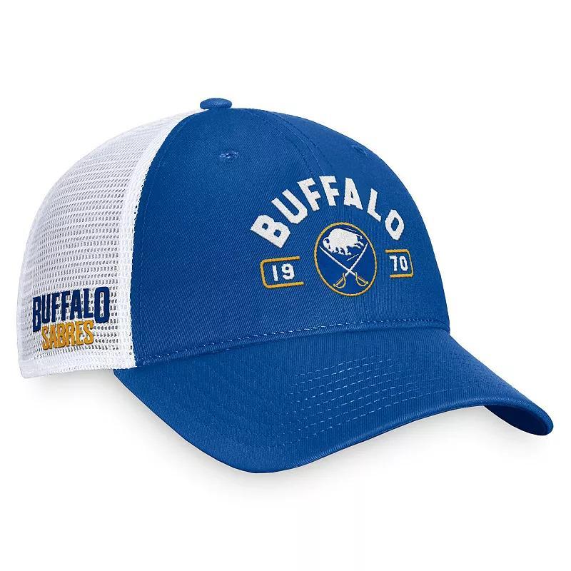 Mens Fanatics Royal/White Buffalo Sabres Free Kick Trucker Adjustable Hat Product Image