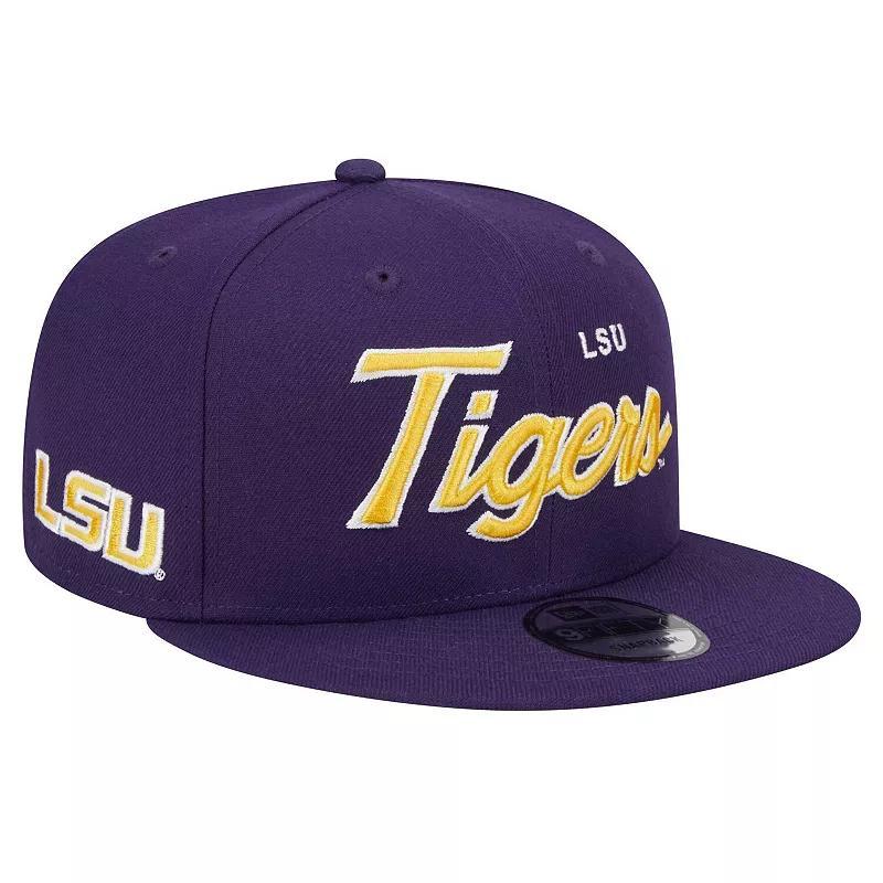 Mens New Era LSU Tigers Team Script 9FIFTY Snapback Hat Product Image