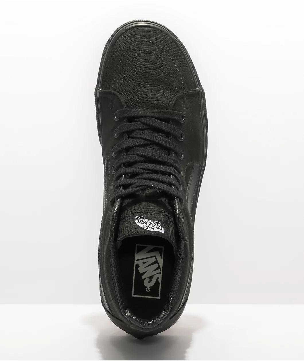 Vans Sk8-Hi Mono Black Skate Shoes Product Image