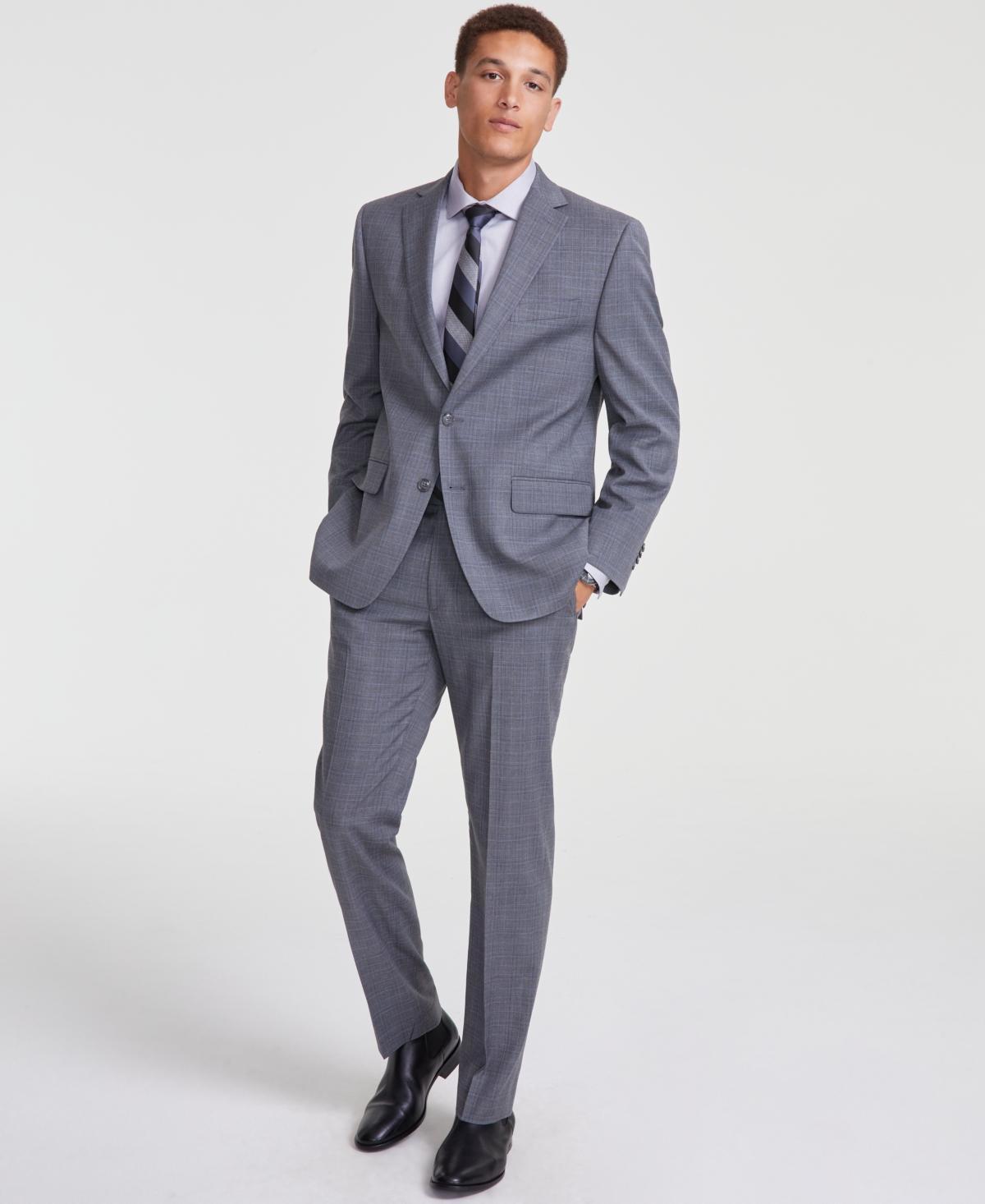 Perry Ellis Mens Modern-Fit Solid Nested Suit Product Image