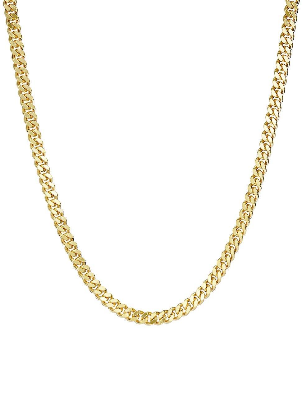 Mens 18K Gold-Plated Cuban Chain Necklace Product Image