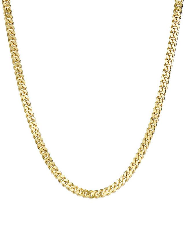 Mens 18K Gold-Plated Cuban Chain Necklace Product Image