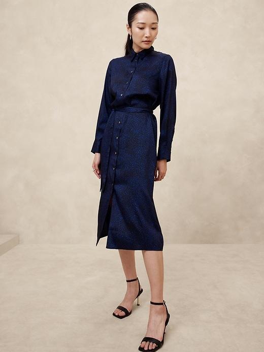 Tie-Waist Midi Shirtdress product image