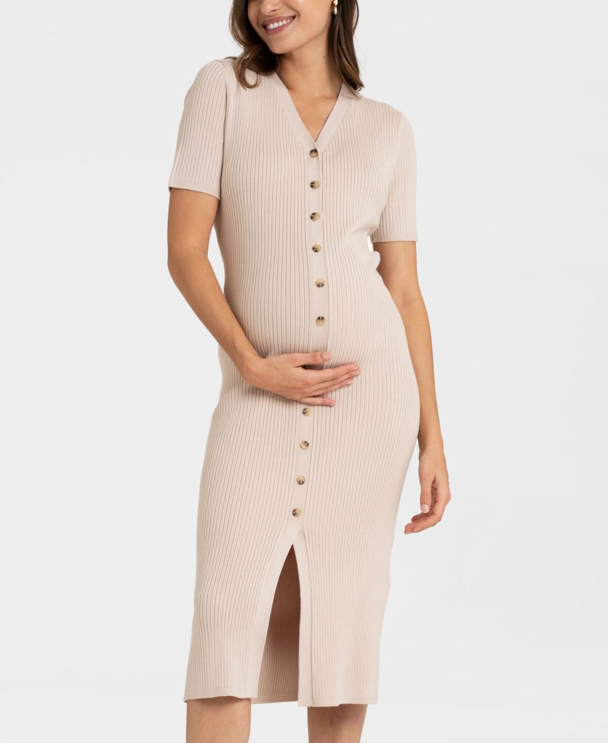 Women's Maternity Rib Knit Maternity and Nursing Dress Product Image