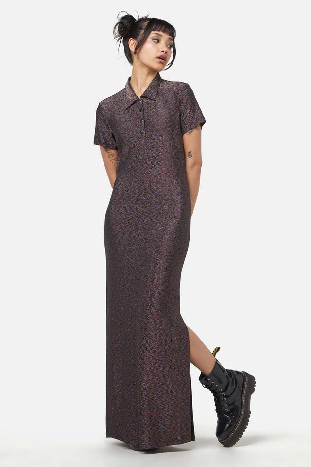 Glitter Mesh Midi Dress Product Image