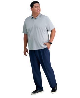 Haggar Mens Big & Tall Cool 18 Pro Classic-Fit Expandable Waist Flat Front Stretch Dress Pants Product Image