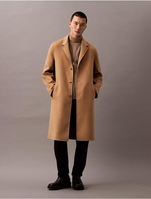 Calvin Klein Mens Wool Blend Coat - Brown - M Product Image