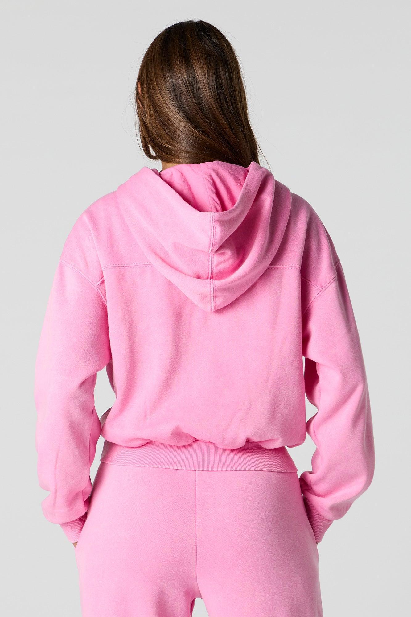 Washed Fleece Hoodie Female Product Image