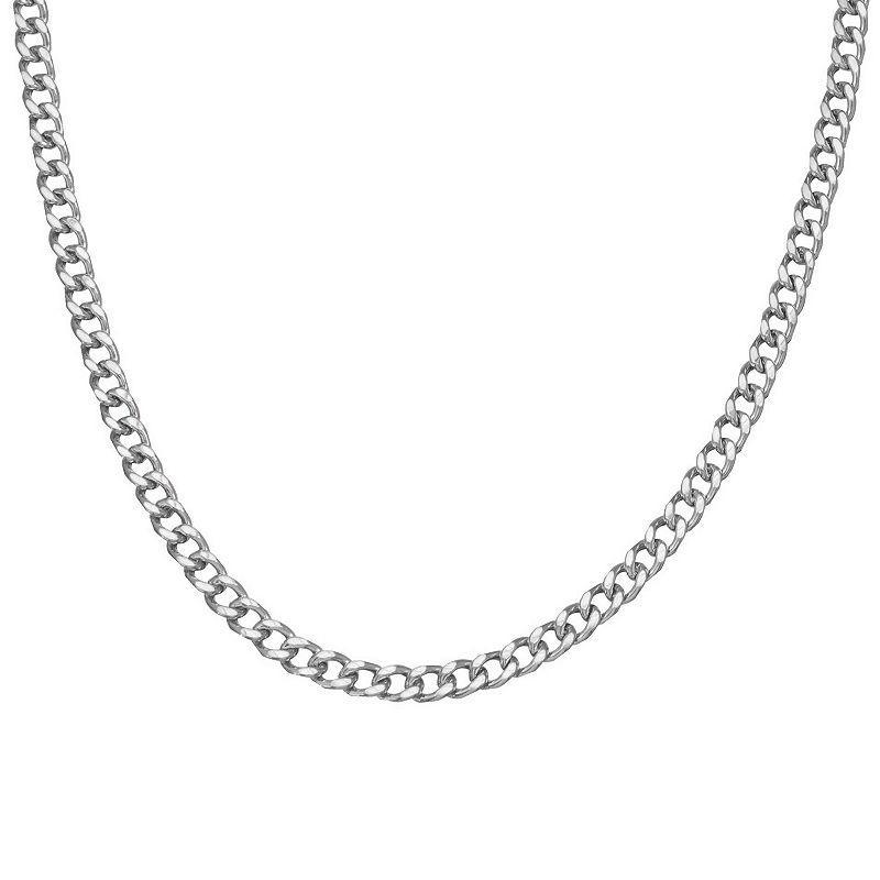 Giorgio di Vicenza Sterling Silver Mens Italian Curb Chain Necklace Product Image