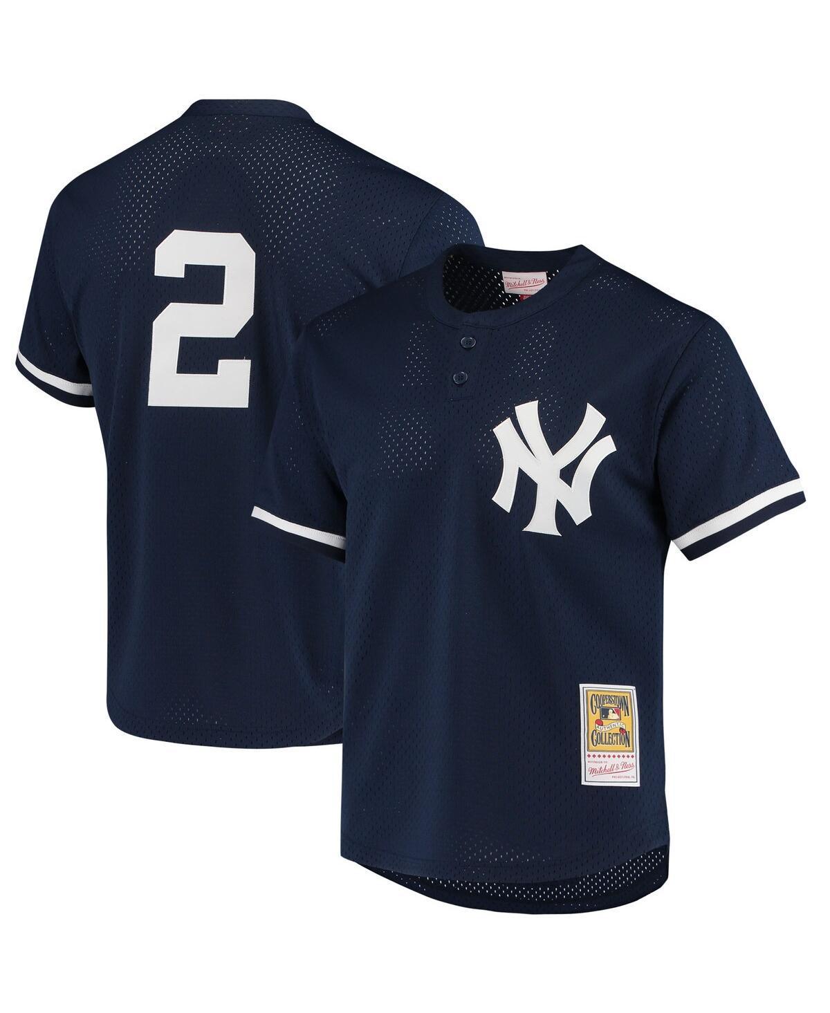 Mens Mitchell & Ness Derek Jeter New York Yankees Cooperstown Collection 1995 Batting Practice Jersey Blue Product Image