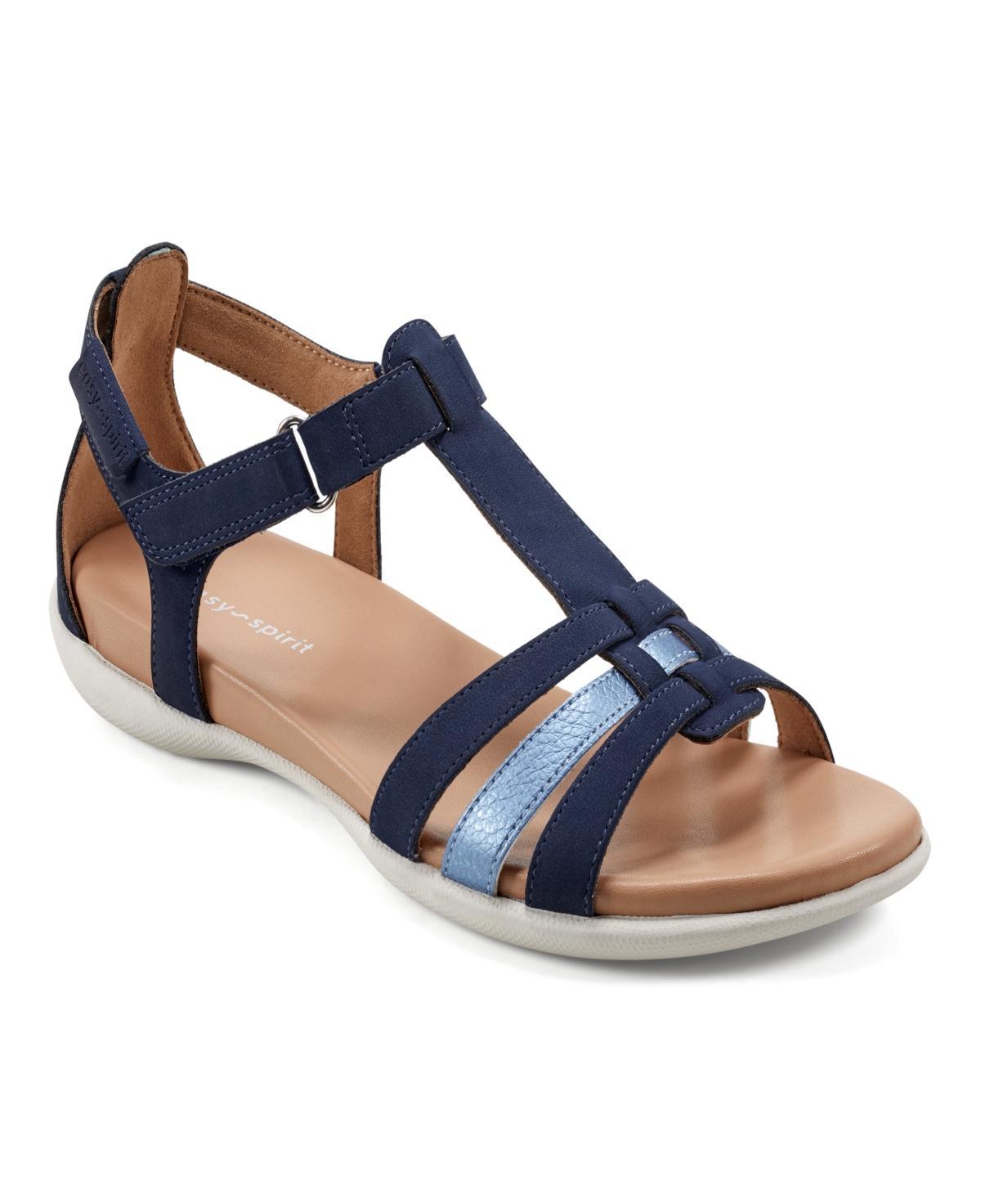 Easy Spirit Womens Leia Round Toe Strappy Flat Sandals Product Image