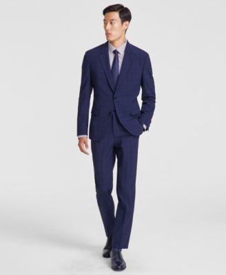 HUGO BOSS Hugo By  Mens Modern Fit Wool Suit In Blue Plaid Product Image