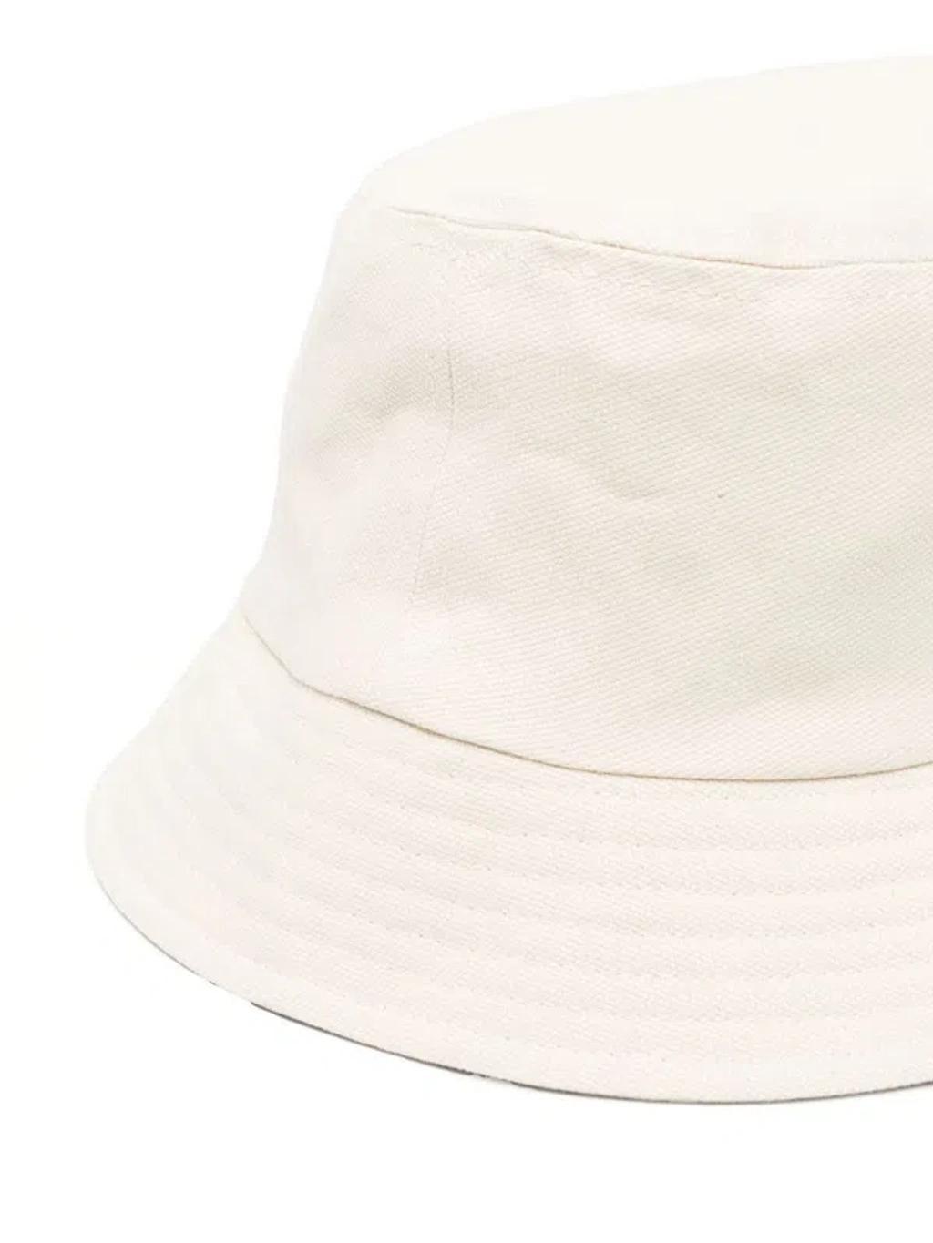 ISABEL MARANT Embroidered Logo Bucket Hat In Nude & Neutrals Product Image