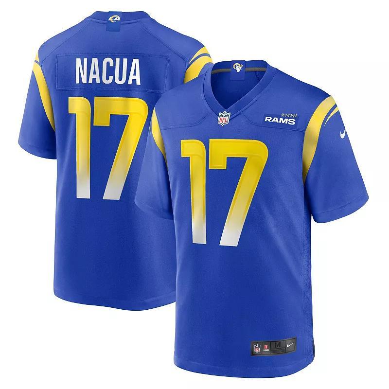 Mens Nike Puka Nacua Royal Los Angeles Rams Home Game Jersey Product Image