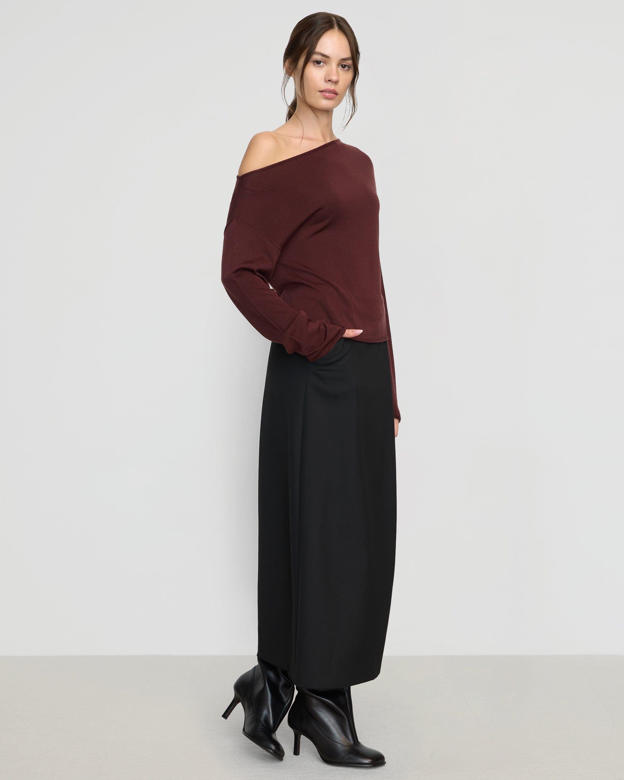 Hachi Tencel-Wool Off-Shoulder Sweater Product Image