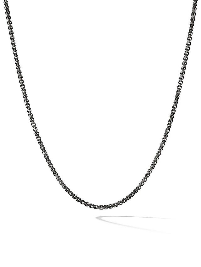 Womens Box Chain Necklace with Darkened Silver Product Image