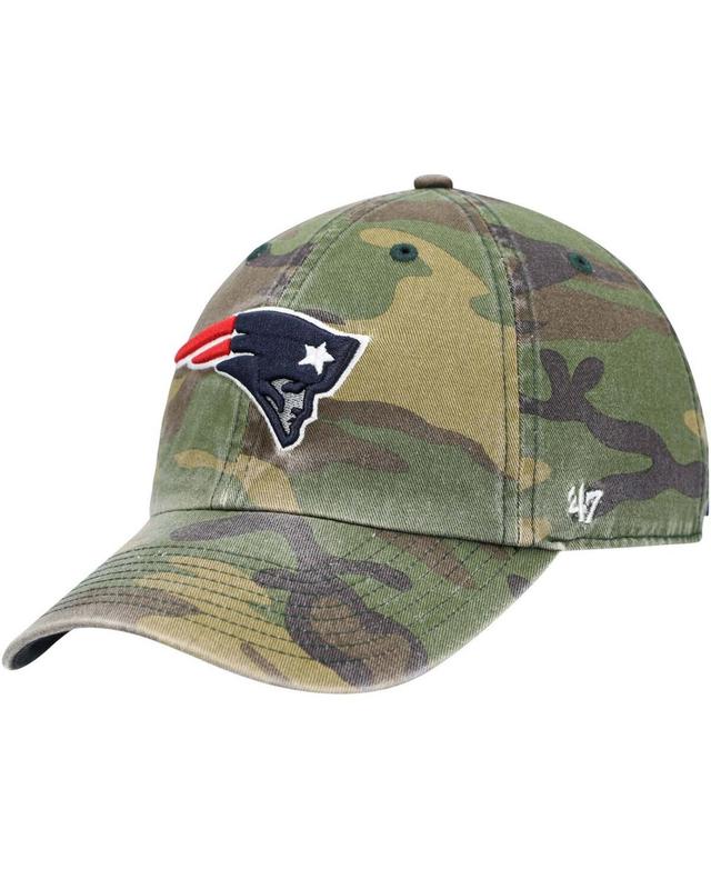 47 Brand Mens New England Patriots Woodland Clean Up Adjustable Cap Product Image