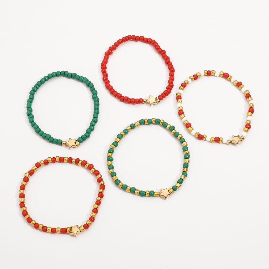 Set of 5: Star Beaded Bracelet Product Image