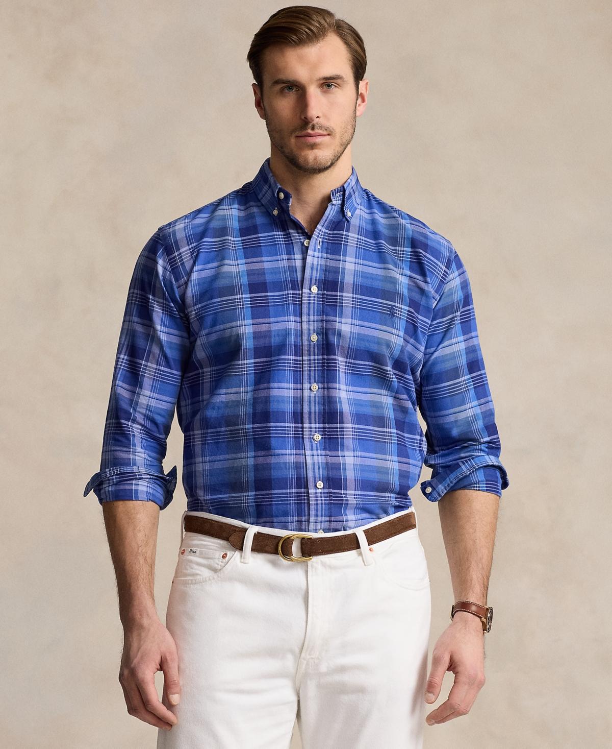 Polo Ralph Lauren Mens Big & Tall Plaid Oxford Shirt Product Image