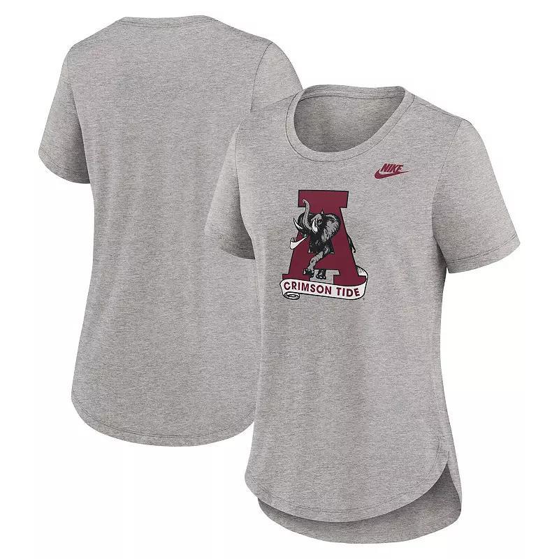 Womens Nike Heather Gray Alabama Crimson Tide Legacy Tri-Blend T-Shirt Product Image