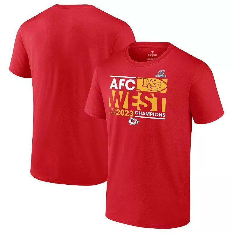 Mens Fanatics Branded Kansas City Chiefs 2023 AFC West Division Champions Big & Tall T-Shirt Product Image