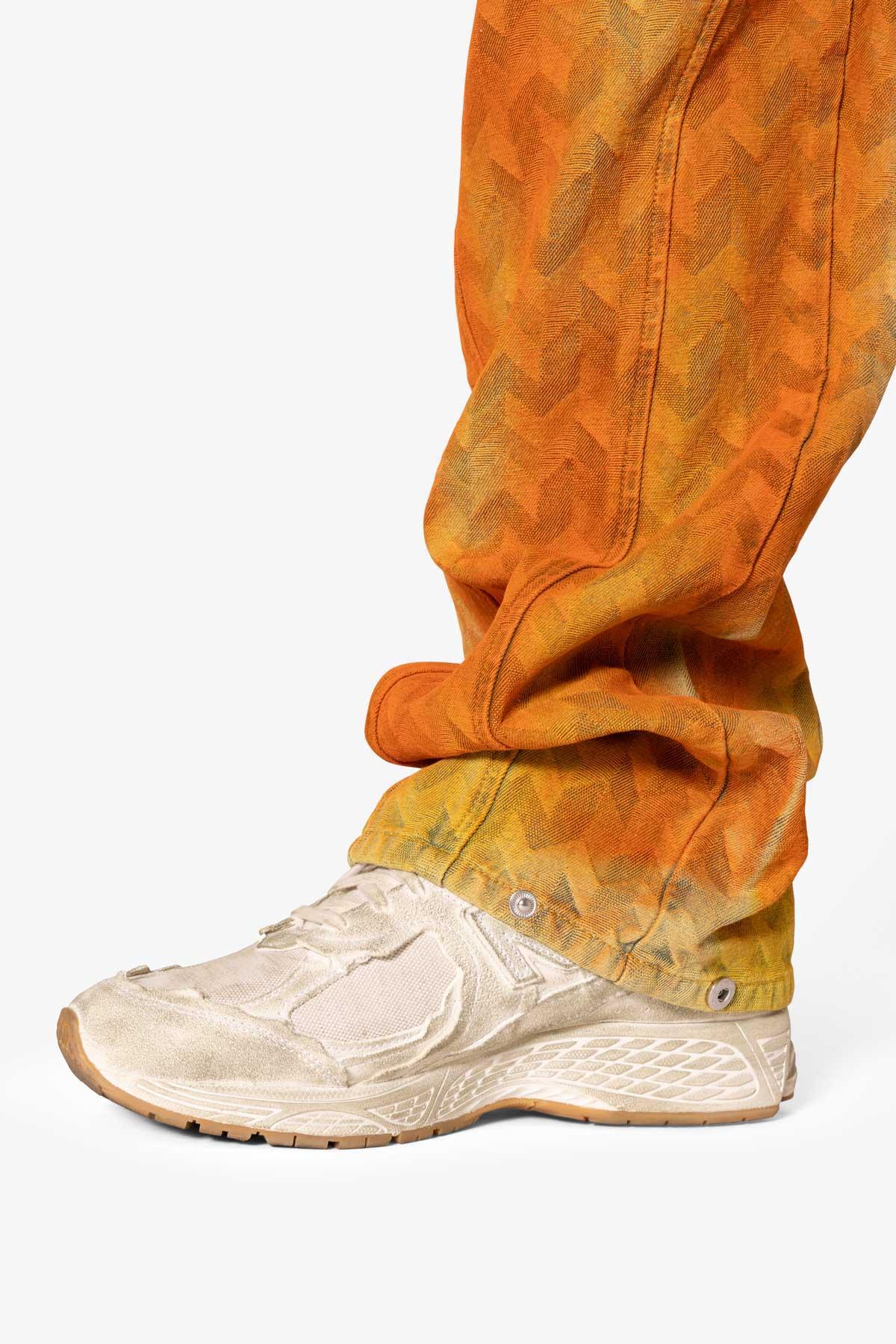 Ultra Baggy Sunny Jacquard Denim - Orange Product Image