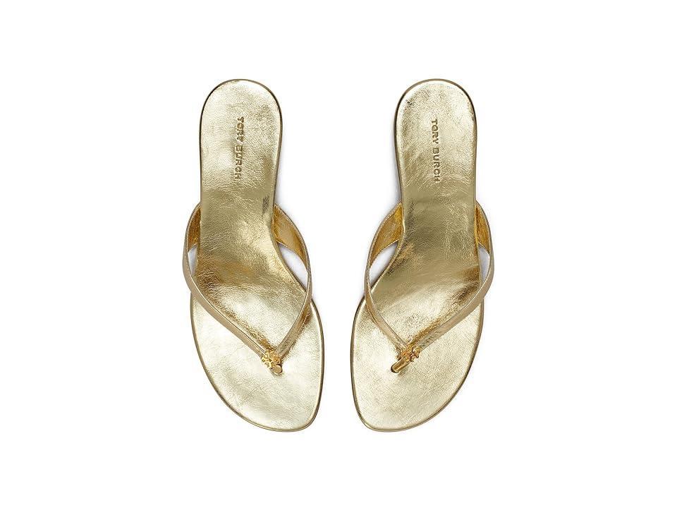 Capri Metallic Kitten-Heel Thong Sandals Product Image