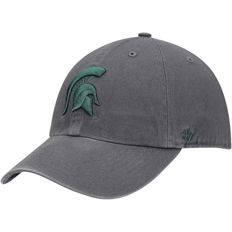 Mens 47 Charcoal Michigan State Spartans Clean Up Adjustable Hat Product Image