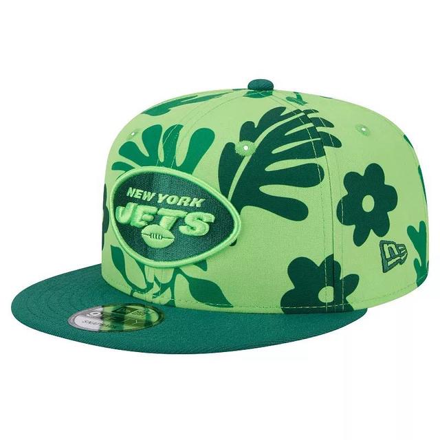 Mens New Era Light Green New York Jets Leafy 9FIFTY Snapback Hat Product Image