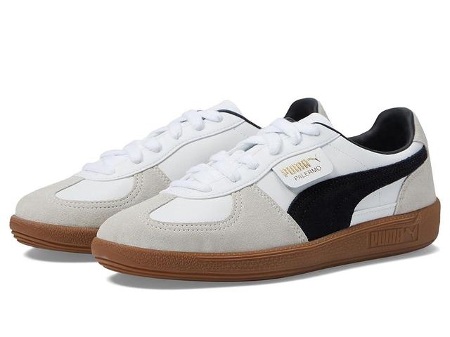 Mens PUMA Palermo Athletic Shoe - White / Vapor Gray / Gum Product Image