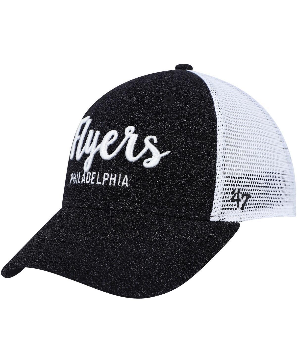 Womens 47 Black/White Philadelphia Flyers Encore MVP Trucker Snapback Hat Product Image