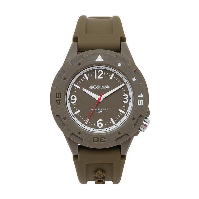 Columbia Mens Trailhead Olive Silicone Strap Watch Green Product Image