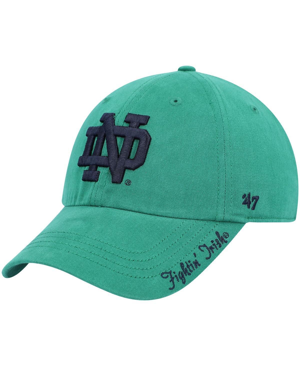 Womens 47 Brand Green Notre Dame Fighting Irish Miata Clean Up Logo Adjustable Hat Product Image