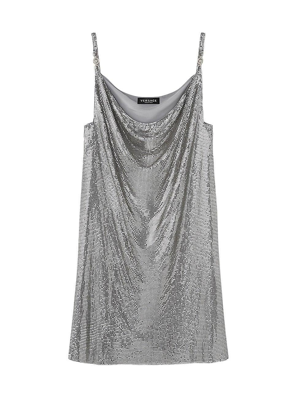 Womens Metallic Cocktail Minidress Product Image