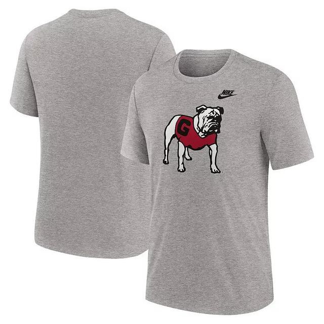 Mens Nike Heather Gray Georgia Bulldogs Blitz Evergreen Legacy Primary Tri-Blend T-Shirt Product Image