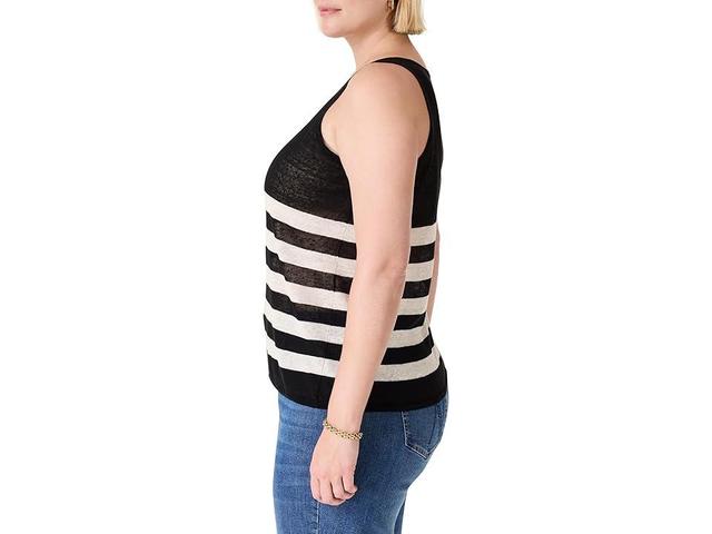 NIC+ZOE Plus Size Featherweight Striped Tank Multi) Women's Sweater Product Image