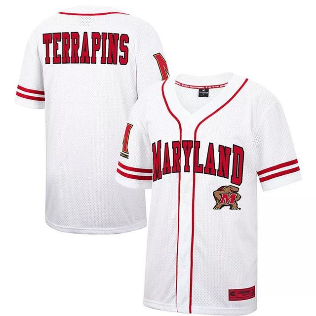 Mens Colosseum Maryland Terrapins Free Spirited Mesh Button-Up Baseball Jersey Product Image