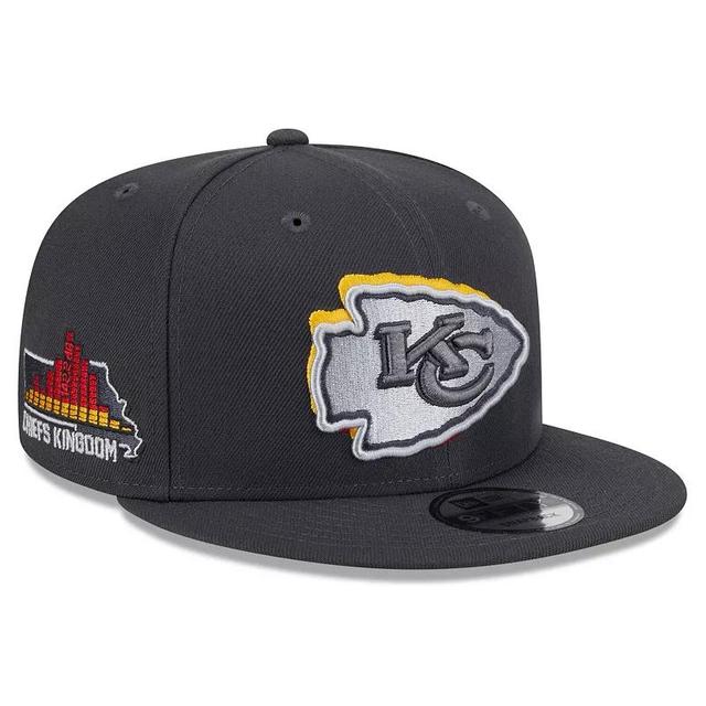 Mens New Era Graphite Kansas City Chiefs 2024 NFL Draft 9FIFTY Snapback Hat Product Image