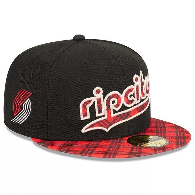 Mens New Era Black Portland Trail Blazers 2023/24 City Edition 59FIFTY Fitted Hat Product Image