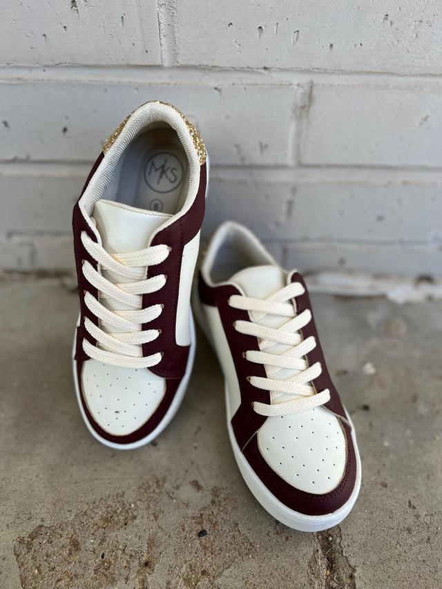 Burgundy Game Day Sneakers Product Image