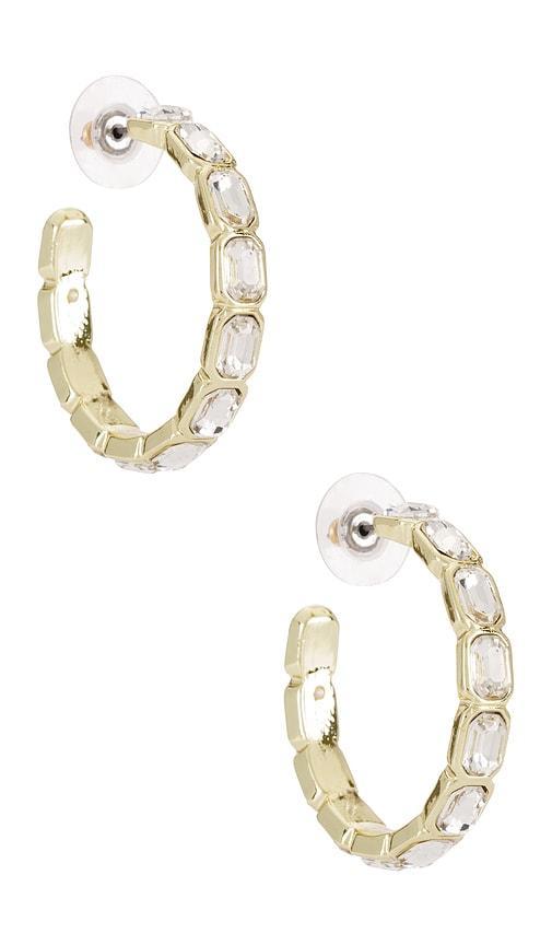 Crystal Lined Hoop Earrings Product Image