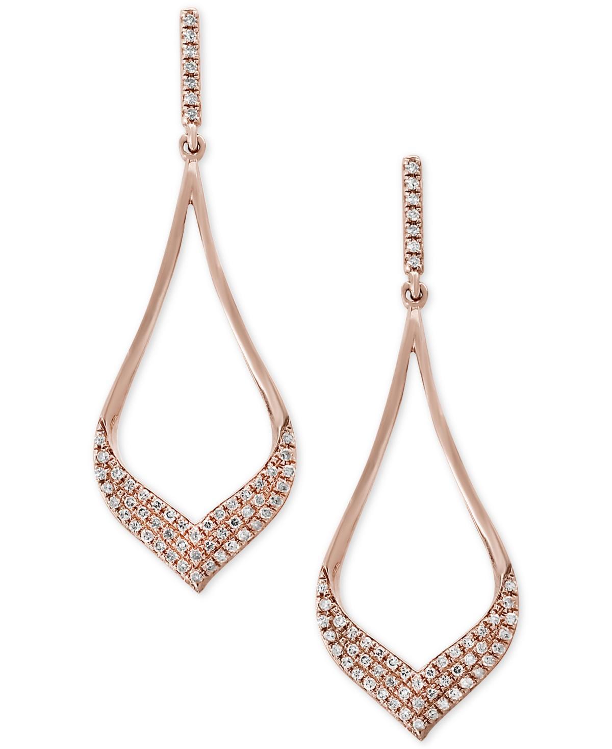 Pave Rose by Effy Diamond Drop Earrings (1/3 ct. t.w.) in 14k Rose Gold Product Image