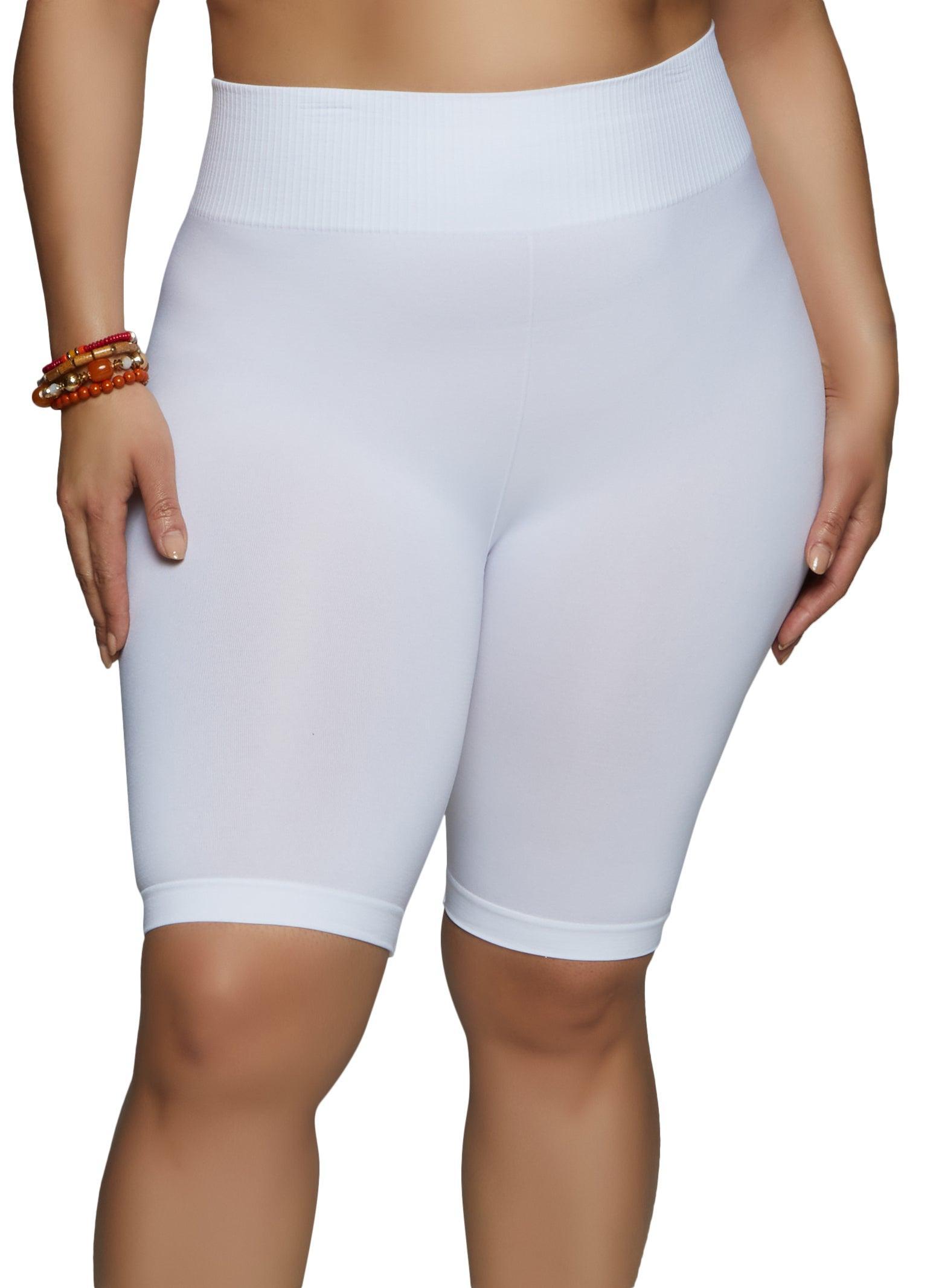 Womens Plus Size Rib Knit Cycling Shorts Product Image