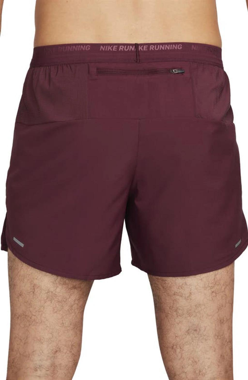 Challenger Men's Dri-fit Brief-lined 5" Running Shorts In Red Product Image