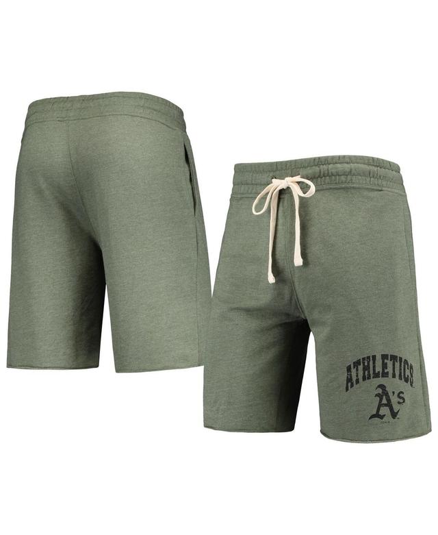 Mens Concepts Sport Heathered Olive Oakland Athletics Mainstream Tri-Blend Shorts Product Image