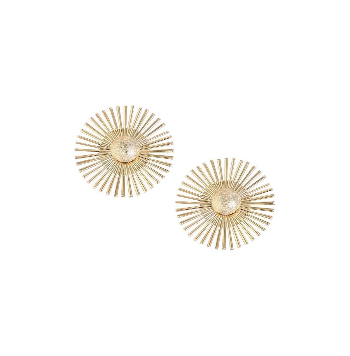 Sohi Womens Gold Sun Drop Earrings Product Image