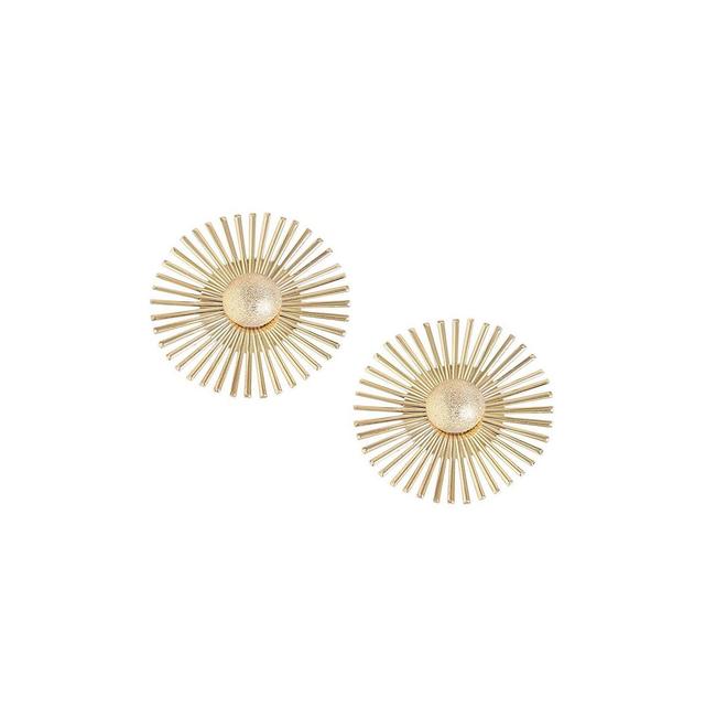 Sohi Womens Gold Sun Drop Earrings Product Image