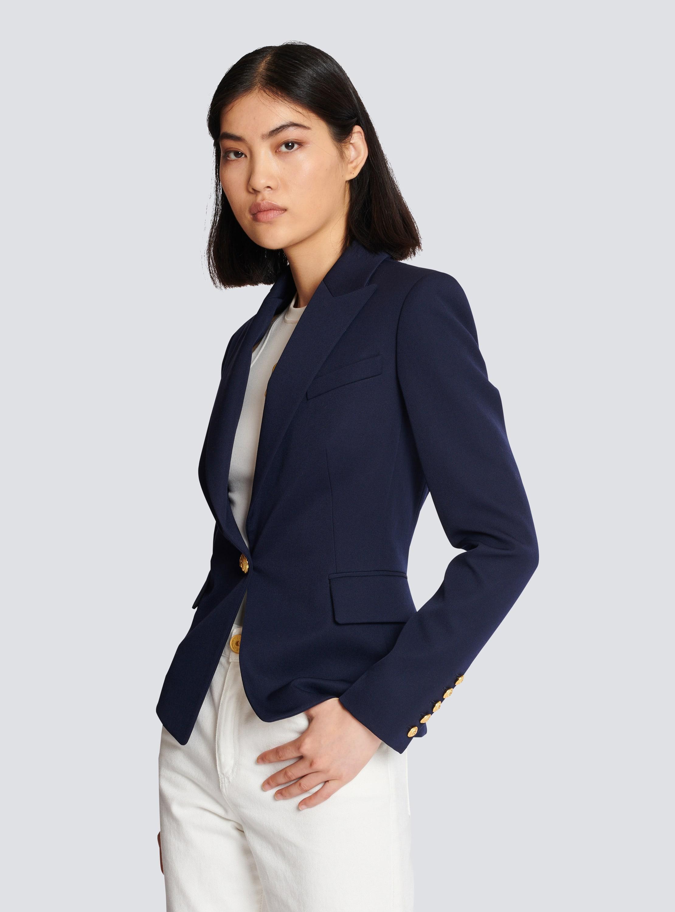 One-button wool blazer Product Image