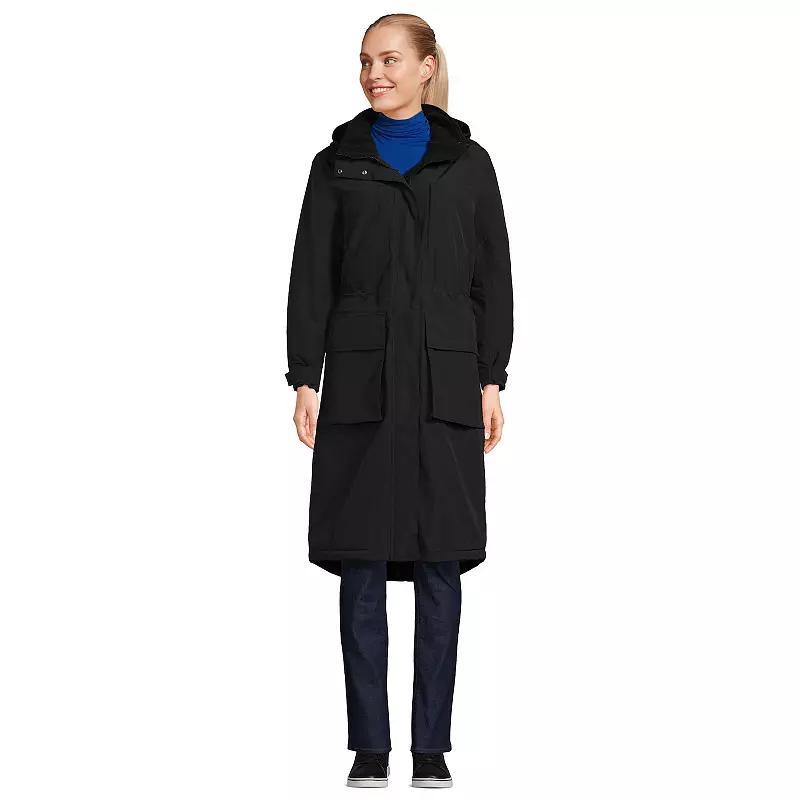 Petite Lands End Squall Waterproof Insulated Winter Stadium Maxi Coat, Womens Product Image