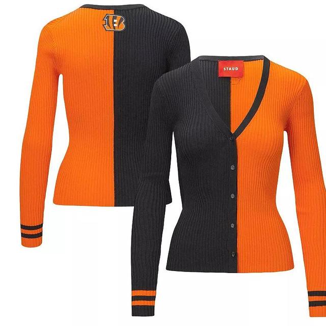 Womens STAUD /Orange Cincinnati Bengals Cargo Sweater Product Image